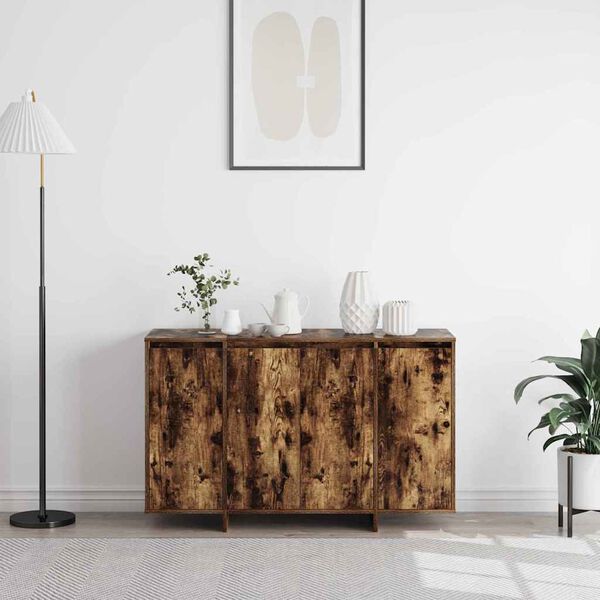 vidaXL Sideboard Smoked oak 120 x 41 x 75 cm Engineered wood