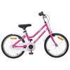 vidaXL Kids Bike 18 Inches for 5-7 Years Old Pink White