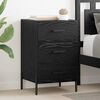 vidaXL Bedside Cabinet Black Oak 40 x 40 x 66 cm Engineered Wood