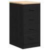 vidaXL Garage Storage Cabinet Black 40x51x85 cm Solid Wood Pine