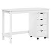 vidaXL Desk Cabinet Set 2 pcs White Solid Pine Wood