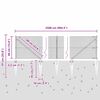 vidaXL Fence Post Grey 25 x 0.4 m (12 x 12 mm mesh) Steel and PVC