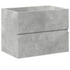 vidaXL 2 Piece Bathroom Furniture Set Concrete Grey Engineered Wood