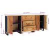 vidaXL 3 Piece Sideboards Solid Wood Acacia