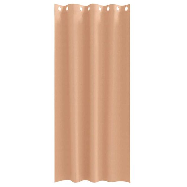 vidaXL Blackout Curtains with Rings 2 pcs Light Brown 260 x 140 cm
