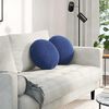 vidaXL Seat Cushions 2 pcs Police Blue Ø 40 x 13 cm Velvet