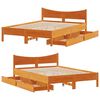 vidaXL Bed Frame with Drawers Wax Brown 150x200 cm King Size Solid Wood Pine