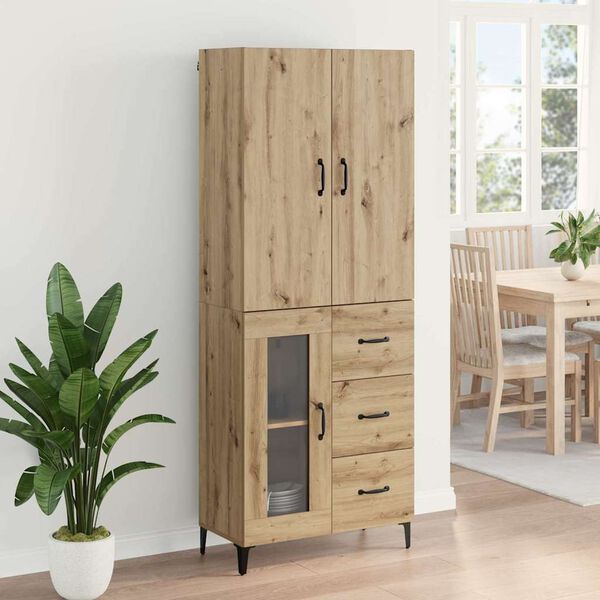 vidaXL Highboard Artisan Oak 69.5 x 34 x 180 cm Engineered Wood