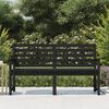 vidaXL Garden Bench Black 159.5x48x91.5 cm Solid Wood Pine