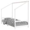 vidaXL Kids Bed Frame White 90x200 cm Solid Wood Pine
