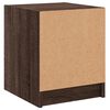 vidaXL Bedside Cabinets with Glass Doors 2 pcs Brown Oak 35x37x42 cm