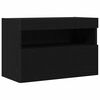 vidaXL TV Wall Cabinet Black oak 60 x 30 x 40 cm Engineered wood