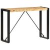 vidaXL Console Table | Brown and Black | Solid Mango Wood, Powder-Coated Steel
