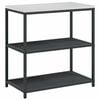 vidaXL Kitchen Storage Set with Shelf Other 3 pcs Anthracite Steel