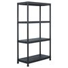 vidaXL Storage Shelf Rack Black 100 kg 60x30x138 cm Plastic