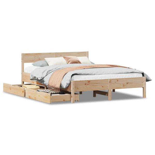 vidaXL Bed Frame without Mattress 120x200 cm Solid Wood Pine