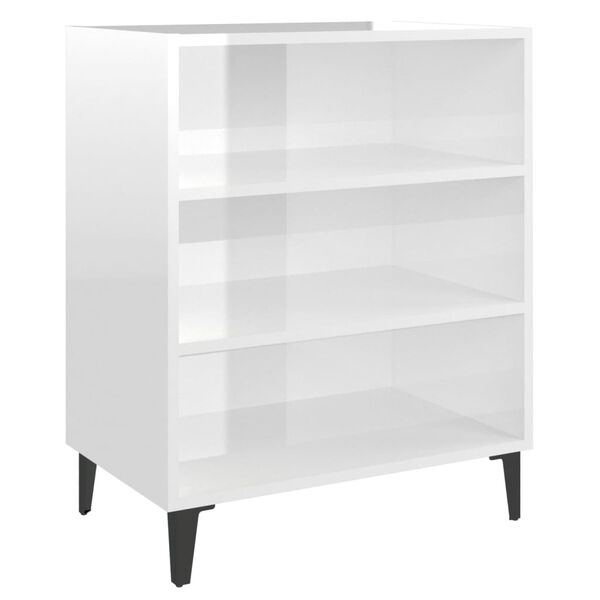 vidaXL Sideboard High Gloss White 57x35x70 cm Engineered Wood