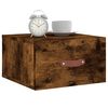 vidaXL Wall-mounted Bedside Cabinet Smoked Oak 35x35x20 cm