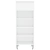 vidaXL Shoe Cabinet High Gloss White 40x36x105 cm Engineered Wood