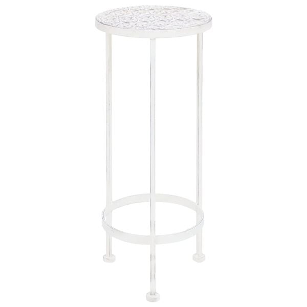 vidaXL Plant Stand Set 3 Pieces Vintage Style Metal Antique White