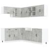 vidaXL 11 Piece Kitchen Cabinet Set "Lucca" Concrete Grey