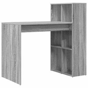 vidaXL Desk with Shelf Grey Sonoma 108 x 55 x 103.5 cm Engineered Wood