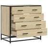 vidaXL Drawer Cabinet Sonoma Oak 70x41x70 cm Engineered Wood