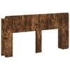 vidaXL Headboard Cabinet with Storage Smoked Oak Engineered Wood