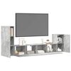 vidaXL 4 Piece TV Cabinet Set Concrete Grey Engineered Wood