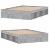 vidaXL Bed Frame without Mattress Concrete Grey 135x190 cm Double Double