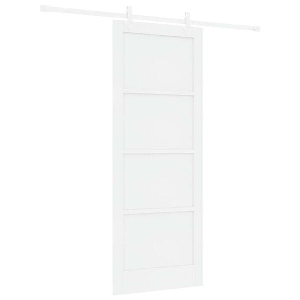 vidaXL Sliding Door White 83 x 211 cm Solid Pine Wood