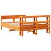 vidaXL Bed Frame without Mattress Wax Brown 150x200 cm King Size Solid Wood Pine