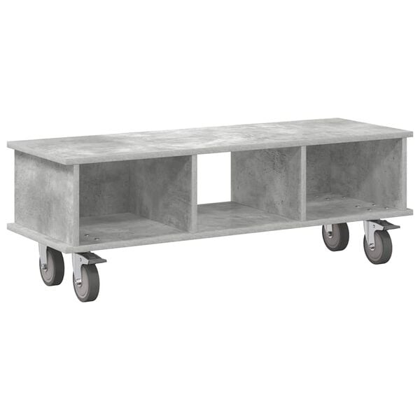 vidaXL TV Stand Concrete Grey 100 x 35 x 35 cm Engineered Wood