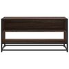 vidaXL TV Cabinet Brown Oak 91x40x46 cm Engineered Wood and Metal