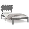 vidaXL Bed Frame without Mattress Grey 100x200 cm Solid Wood