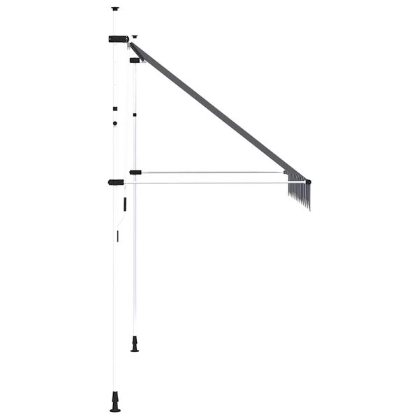 vidaXL Manual Retractable Awning 250 cm Blue and White Stripes