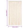 vidaXL Fly Curtain Beige and White 100x230 cm Chenille