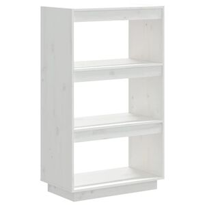 vidaXL Book Cabinet/Room Divider White 60x35x103 cm Solid Wood Pine