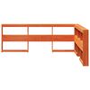 vidaXL Bookcase Headboard L-Shaped Wax Brown 160 cm Solid Wood Pine