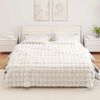 vidaXL Faux Rabbit Fur Blanket Olite White 240 x 270 cm Polyester