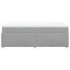 vidaXL Box Spring Bed with Mattress Light Grey 120x200 cm Fabric
