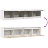 vidaXL Wall Cabinets 2 pcs White 80x30x35 cm Solid Wood Pine