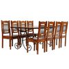 vidaXL Dining Table Set 9 Pieces Solid Acacia Wood