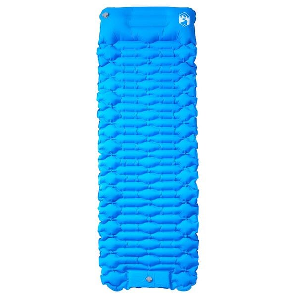 vidaXL Self Inflating Camping Mattress with Pillow 1-Person Blue