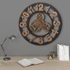 vidaXL Wall Clock Metal 58 cm Golden and Black