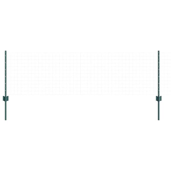 vidaXL Fence Posts Height Adjustable Manual 22 pcs Green 100 cm Steel