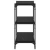 vidaXL Book Cabinet Black oak 60 x 33 x 70.5 cm Engineered wood