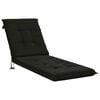 vidaXL Sunlounger Cushion GEMERT 100% Polyester Black 190 x 60 x 9 cm