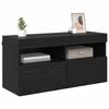 vidaXL TV Wall Cabinet Black Oak 80 x 30 x 40 cm Engineered Wood