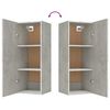 vidaXL Wall Cabinet Concrete Grey 34.5x34x90 cm Engineered Wood